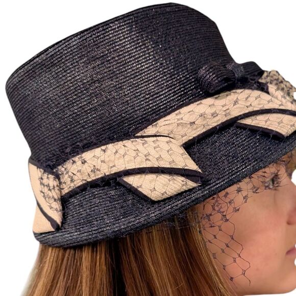 Women\'s‎ 1940s antique Gage blue hat size 22 main image 5